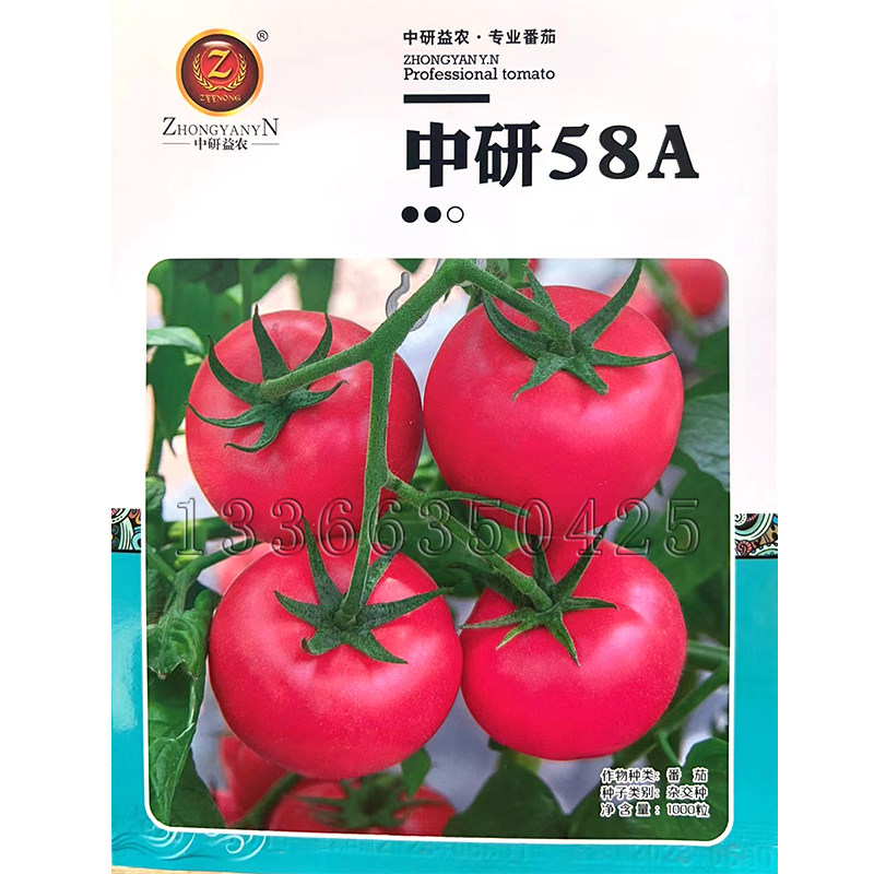 中研58A番茄种子 春秋播浅粉大果西红柿种子叶片大节间短蔬菜种子