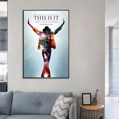 迈克尔杰克逊Michael Jackson海报挂画卧室摇滚音乐装饰酒吧壁画