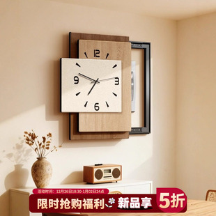 中古风竖版电表箱装饰画遮挡钟表弱电箱配电箱挂画电闸盒盖面板画