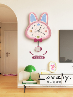 多巴胺网红钟表挂钟客厅2024新款创意时钟挂墙高级感餐厅艺术挂表