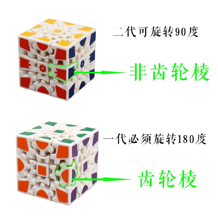 LINGHUI THIRD-ORDER 3D STEREOSCOPIC GEAR SPECIAL-SHAPED RUBIKS CUBE THIRD-ORDER GEAR CUBE LINGHUI GEAR CUBE FREE STICKER