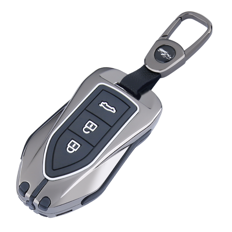 适用众泰sr7钥匙套z360众泰z560/sr9/z700大迈x5x7钥匙包金属壳扣