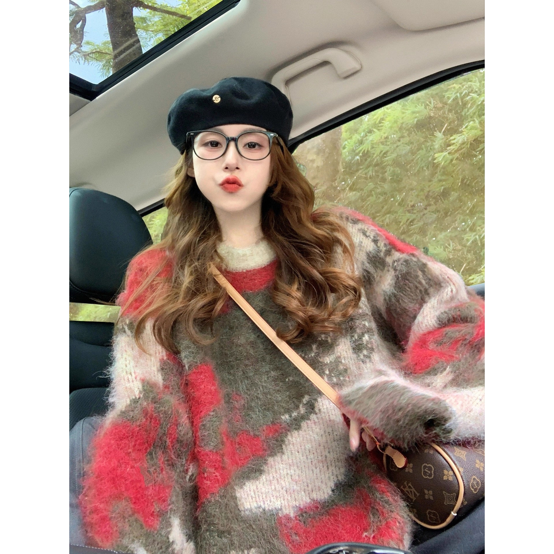 园园美衣马海毛毛衣女加厚冬季2026新款慵懒宽松设计高级感针织衫