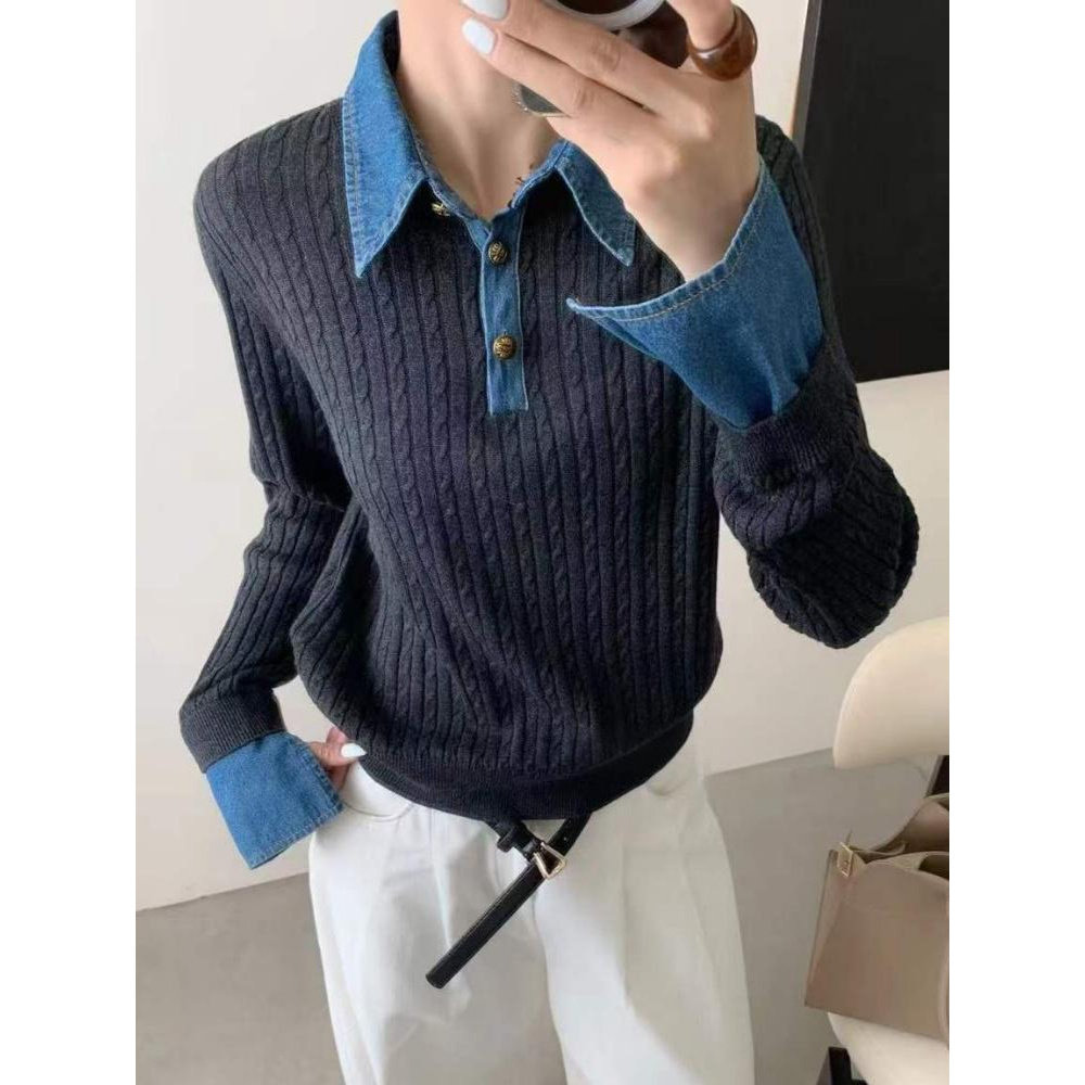 园园美衣2025秋冬新款感撞色polo