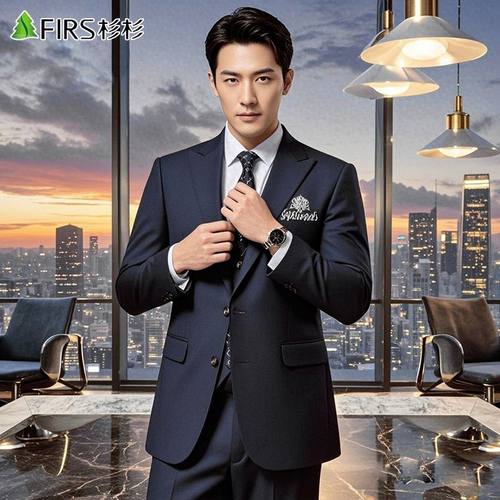 杉杉西装套装男士外套新郎伴郎服高档商务休闲免烫职业工装西服男