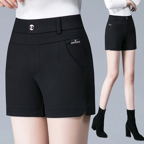 修身显瘦高腰西装短裤