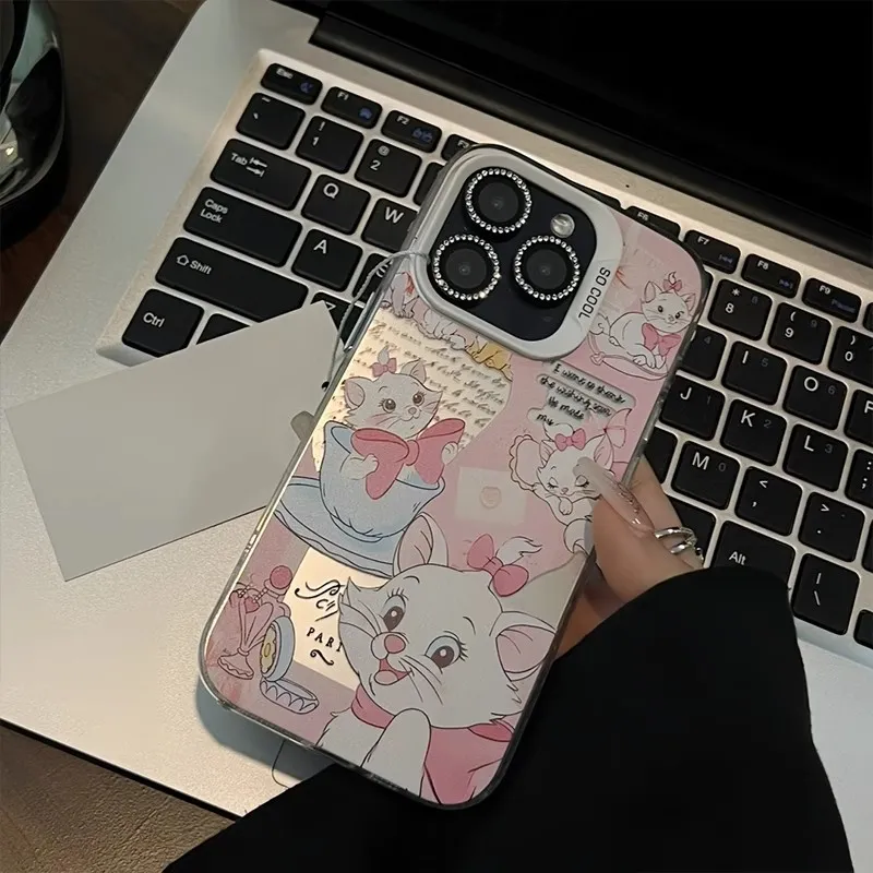 超仙粉色蝴蝶结猫咪手机壳