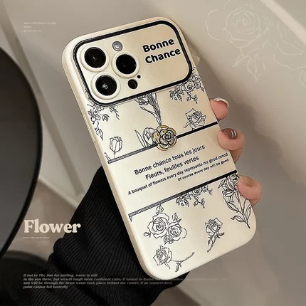 复古立体山茶花玫瑰~高雅古典感~适用多型号苹果17ProMax全包防摔软手机壳