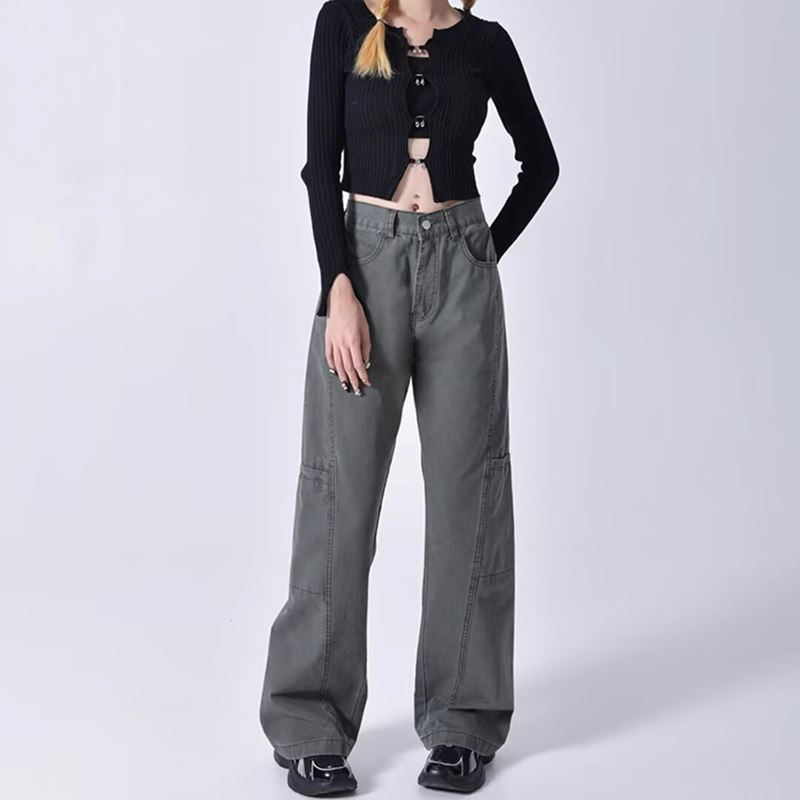 适中四季通用牛仔面料长裤