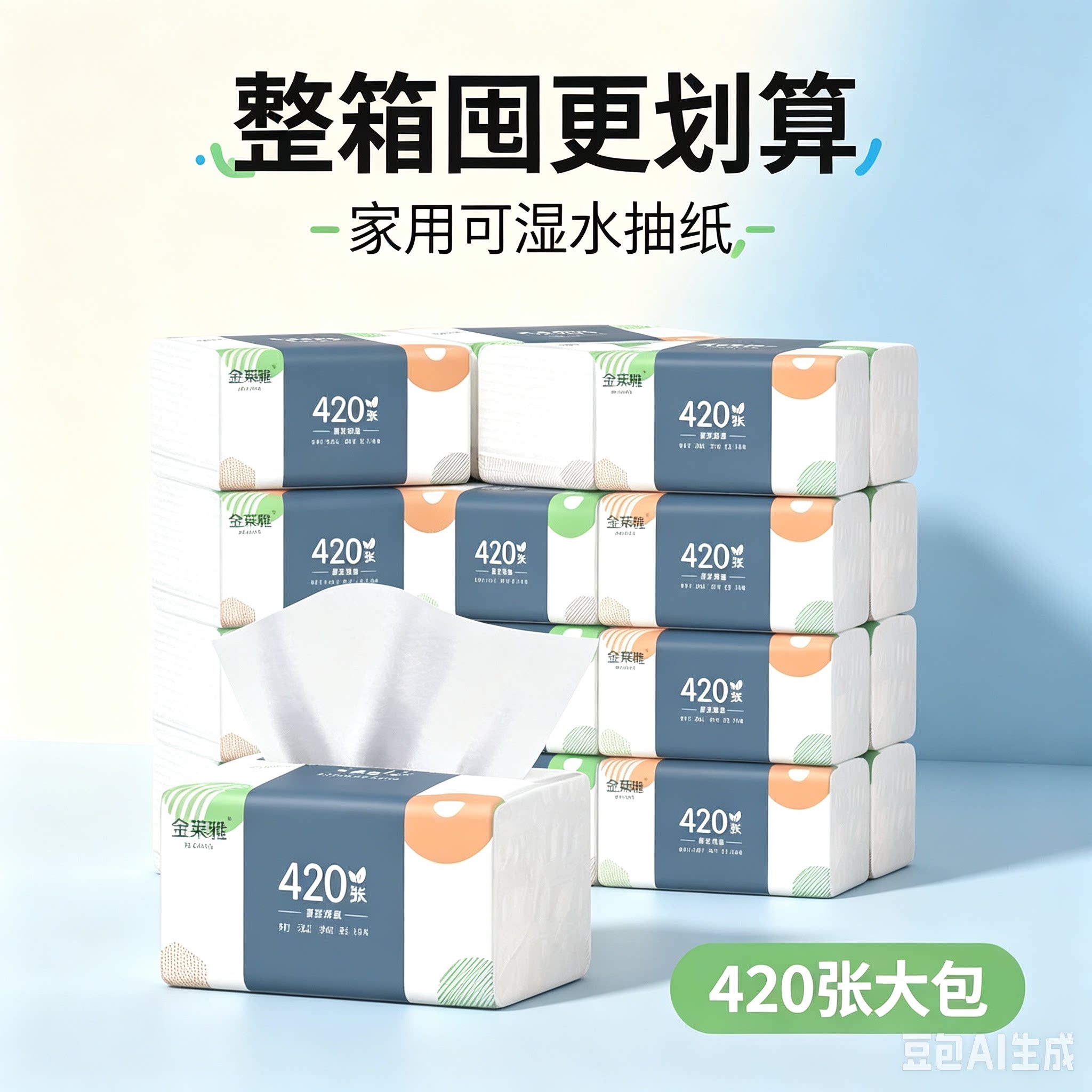 家用纸巾30大包5层加厚原木抽纸