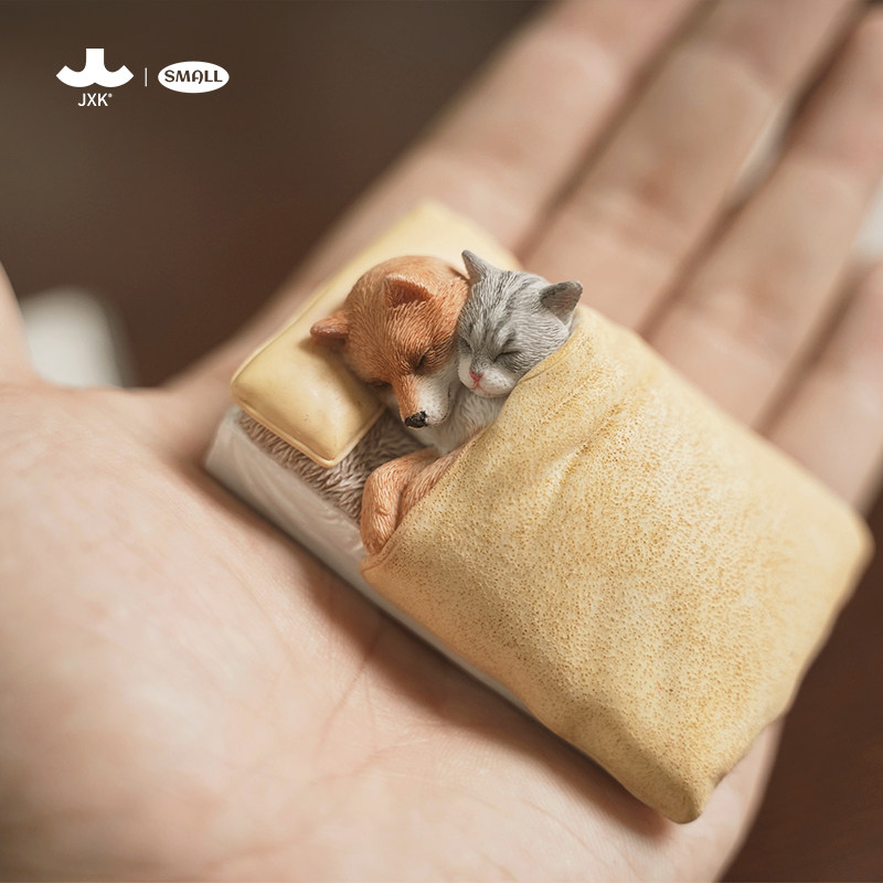 JXK small 单身狗6.0可爱萌系网红柴犬猫咪摆件手办模型冰箱贴