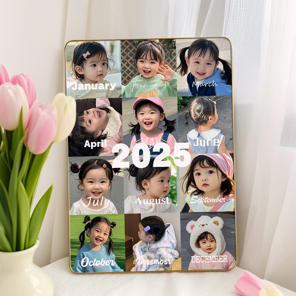 宝宝周岁纪念相框水晶相框