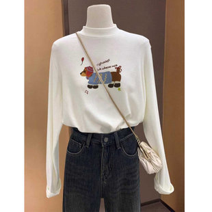 上衣 加绒打底衫 奥特莱斯 清仓捡漏半拉链德绒连帽卫衣女秋冬修身