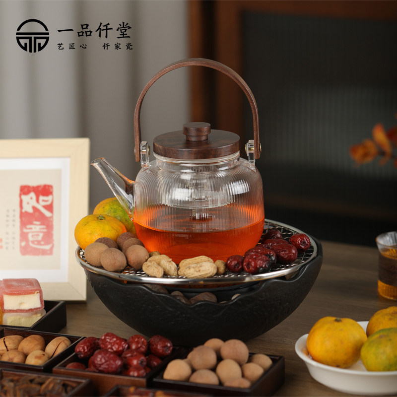 一品仟堂茶具电陶炉冬天围炉煮茶器电陶炉煮茶室内用煮茶炉茶壶,餐饮具,煮茶炉,淘宝优惠券,粉丝福利购,淘宝优惠卷