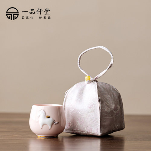 家用高端茶杯 布包装茶杯