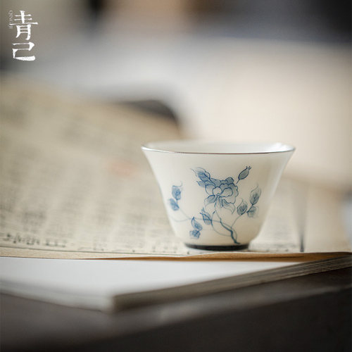 一品仟堂手绘茶杯品茗杯