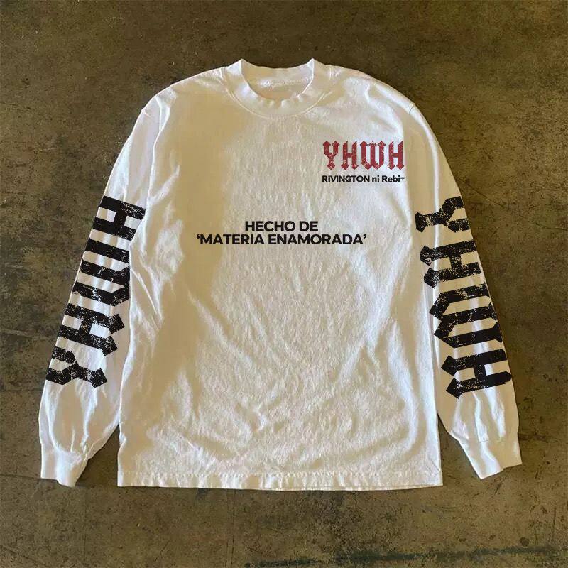 潮牌短袖t恤260g重磅长袖t恤男ins潮牌美式休闲圆领宽松上衣