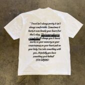 潮牌短袖 休闲高街 T恤男美式 t恤国潮重磅书信英文夏季 230G重磅短袖