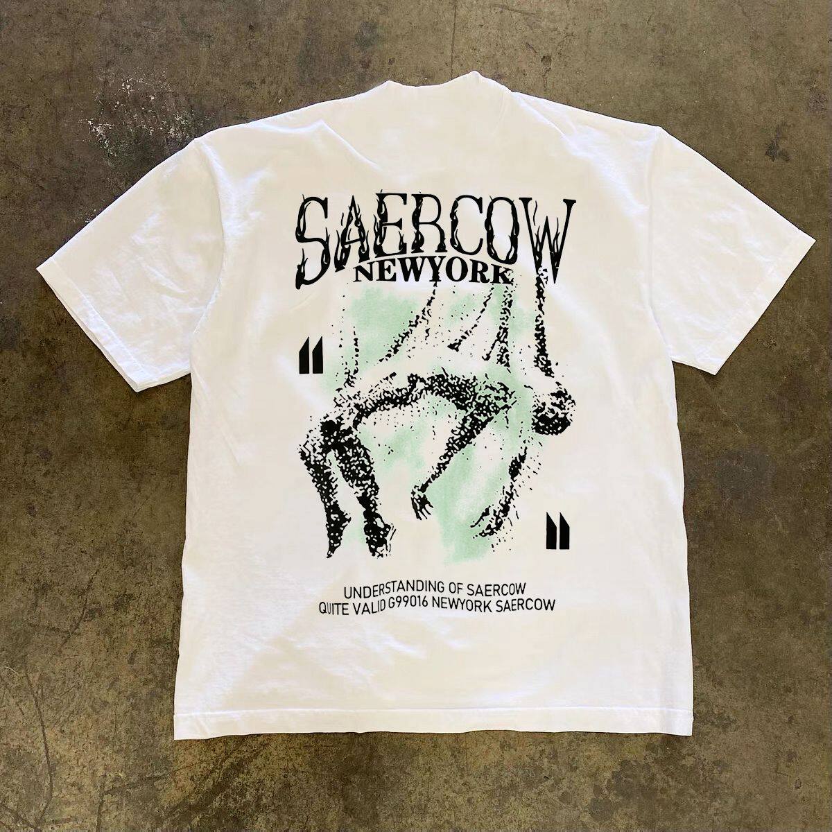 潮牌短袖t恤100短袖男女同款2026四季新款英文印花全棉T恤衫ins潮