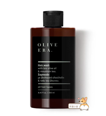 希腊直邮 OLIVE-ERA橄榄油山茶花生发防脱精油洗发水400ml无硅油