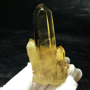 巴西天然黄水晶柱原石骸骨骨干晶簇无打磨高透千层金字塔桌面摆件