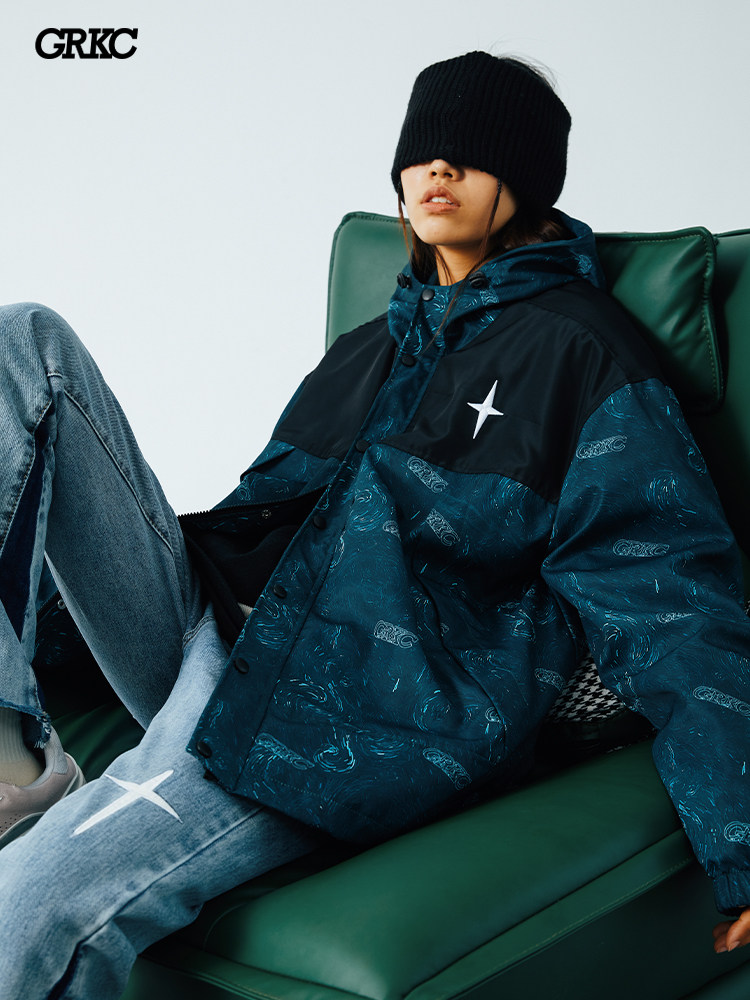 grkc星空嘻哈街头情侣休闲夹克