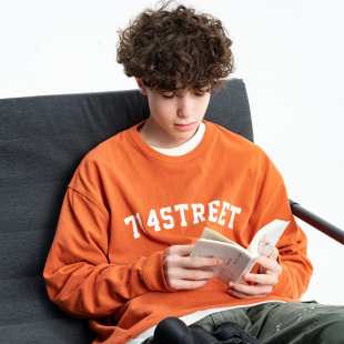 男女宽松上衣情侣装 714street t恤打底衫 秋冬LOGO印花长袖 潮 20AW