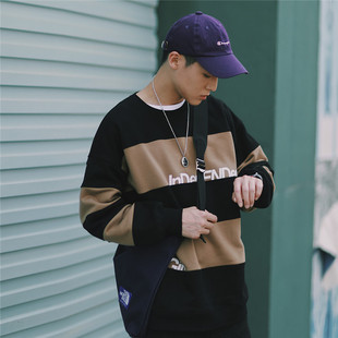 个性 19AW2 百搭宽松拼接撞色潮流街头复古卫衣情侣男女 Brand PSO