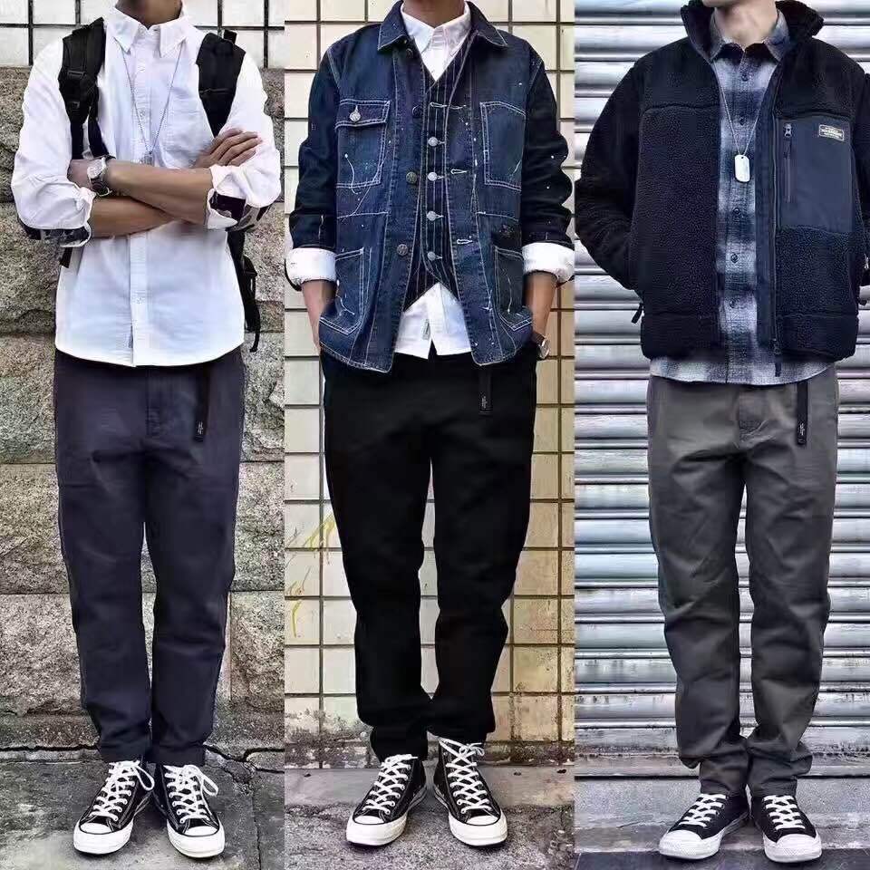 714street水洗男女款日系工装裤