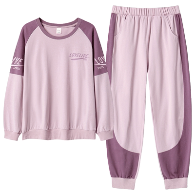 睡衣女士纯棉春秋款可外穿套装