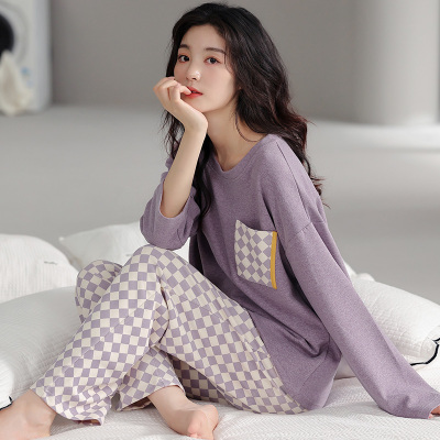 冬季德绒睡衣女秋冬款薄绒款长袖休闲套头冬天保暖家居服女款套装