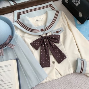 女学生校服长袖 原创日系学院风水手服套装 jk制服 薄巧甜心 巧所