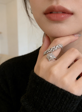 开口可调节戒指女轻奢高级感