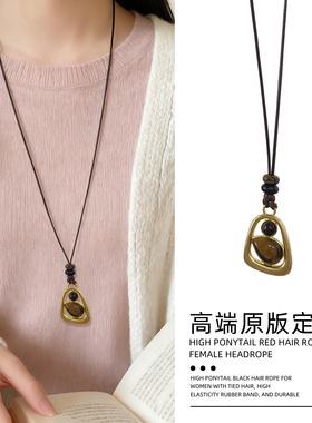 秋冬复古美拉德毛衣链项链女配饰