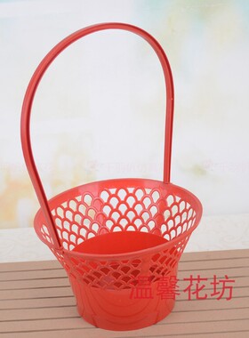 镂空防水上坟祭祀礼品篮子插花