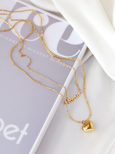 新款双层钛钢锁骨高级设计颈链