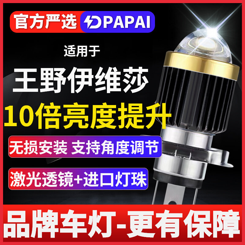 王野伊维莎摩托车LED激光透镜大