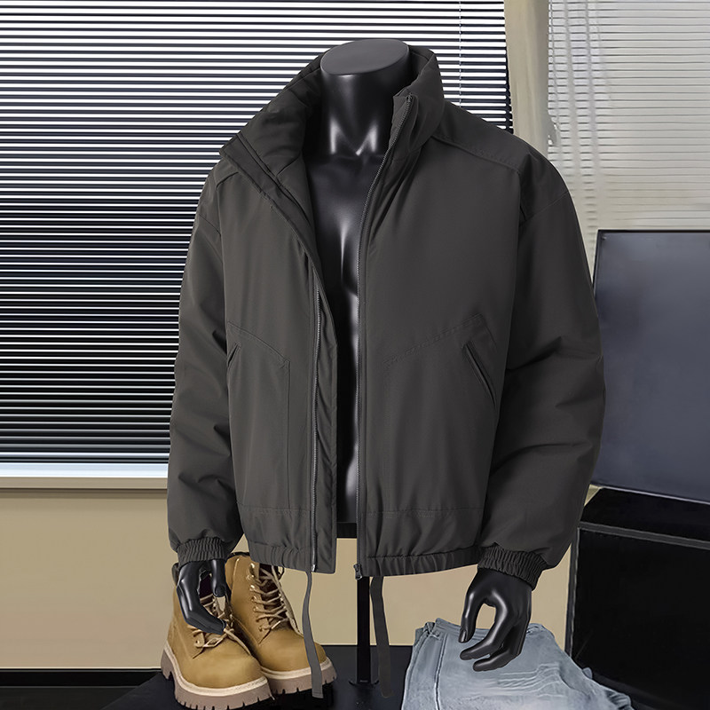 2026新款立领棉衣男冬季加厚保暖宽松青年飞行员夹克外套时尚棉服