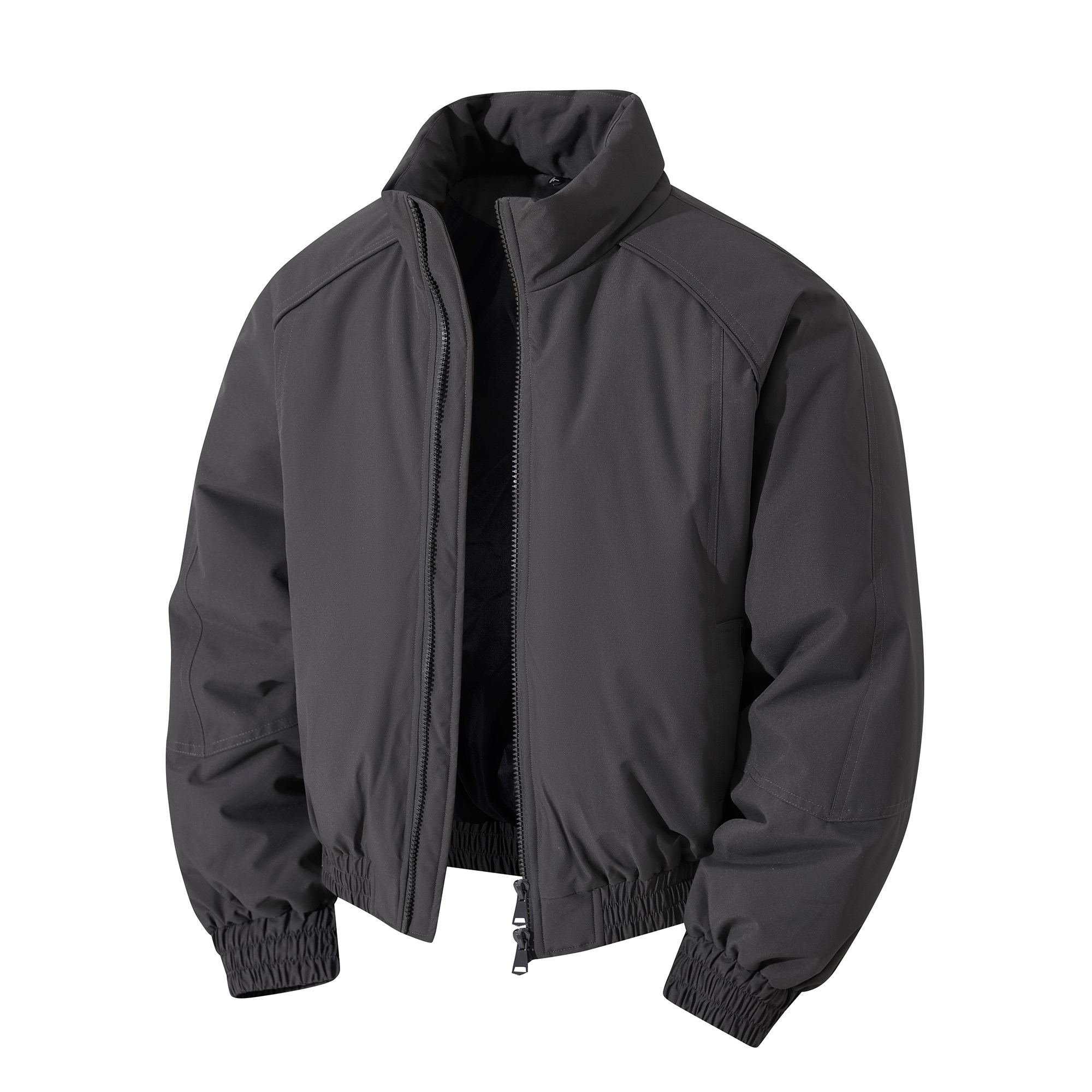 时尚潮牌立领飞行夹克男冬季加厚保暖棉服宽松机车百搭休闲厚外套