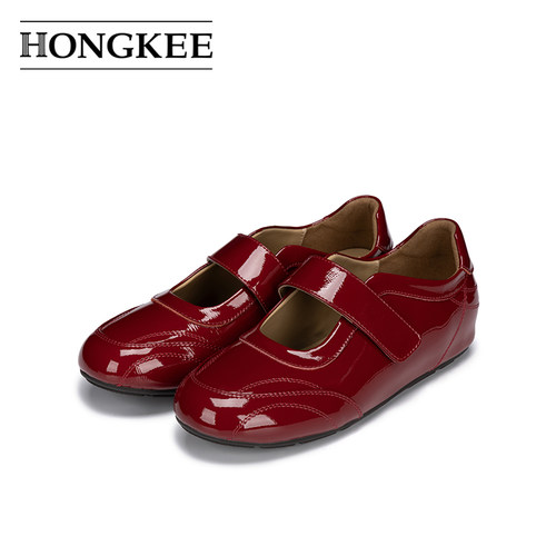 Hongkee/红科女鞋新款时尚舒适内增高浅口单鞋休闲玛丽珍H546S102