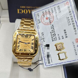 全新原装999纯金克劳伦坦克同款10372情侣石英表(表壳含金0.1克)