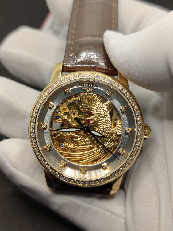 西罗全自动机械表七彩凤凰限量款孤品中国风时尚腕表