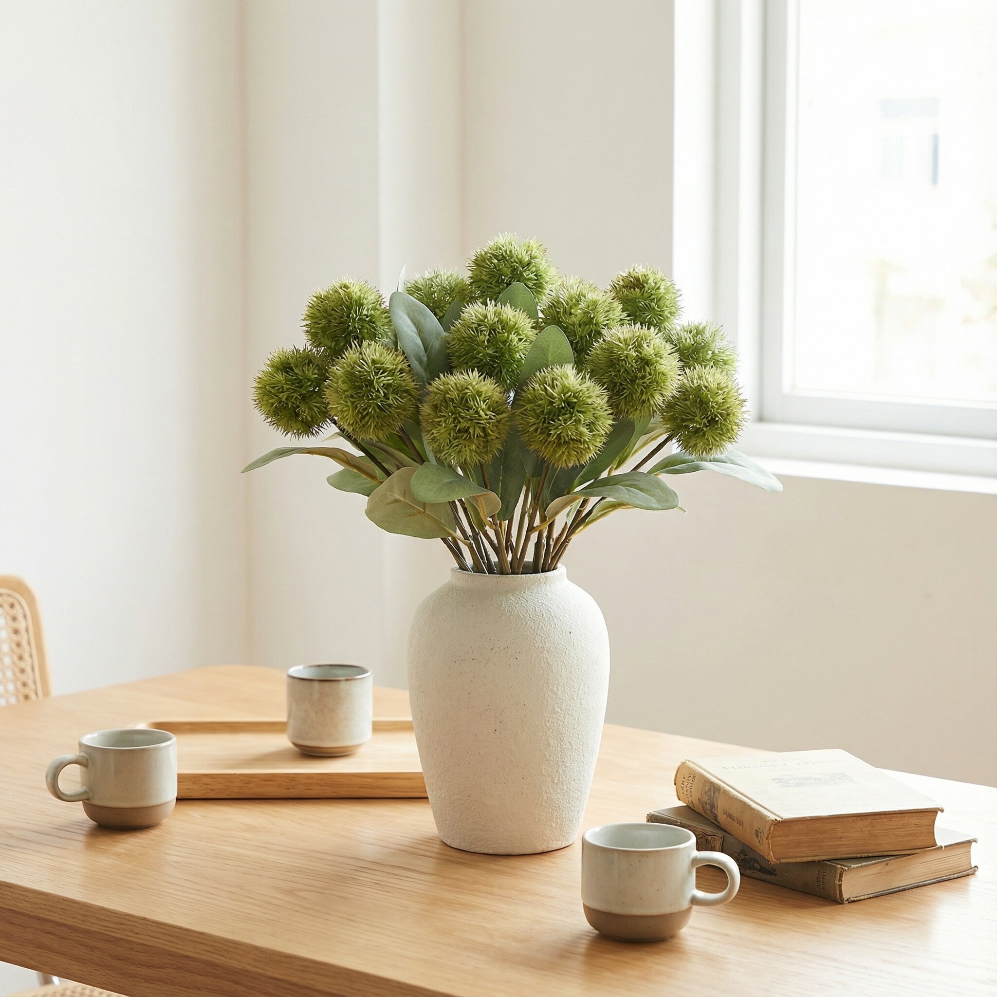 仿真绿植12头板栗装饰摆件