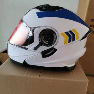 铁骑摩托车骑行头盔男女士冬季保暖透明防护面罩巡逻战术冬盔