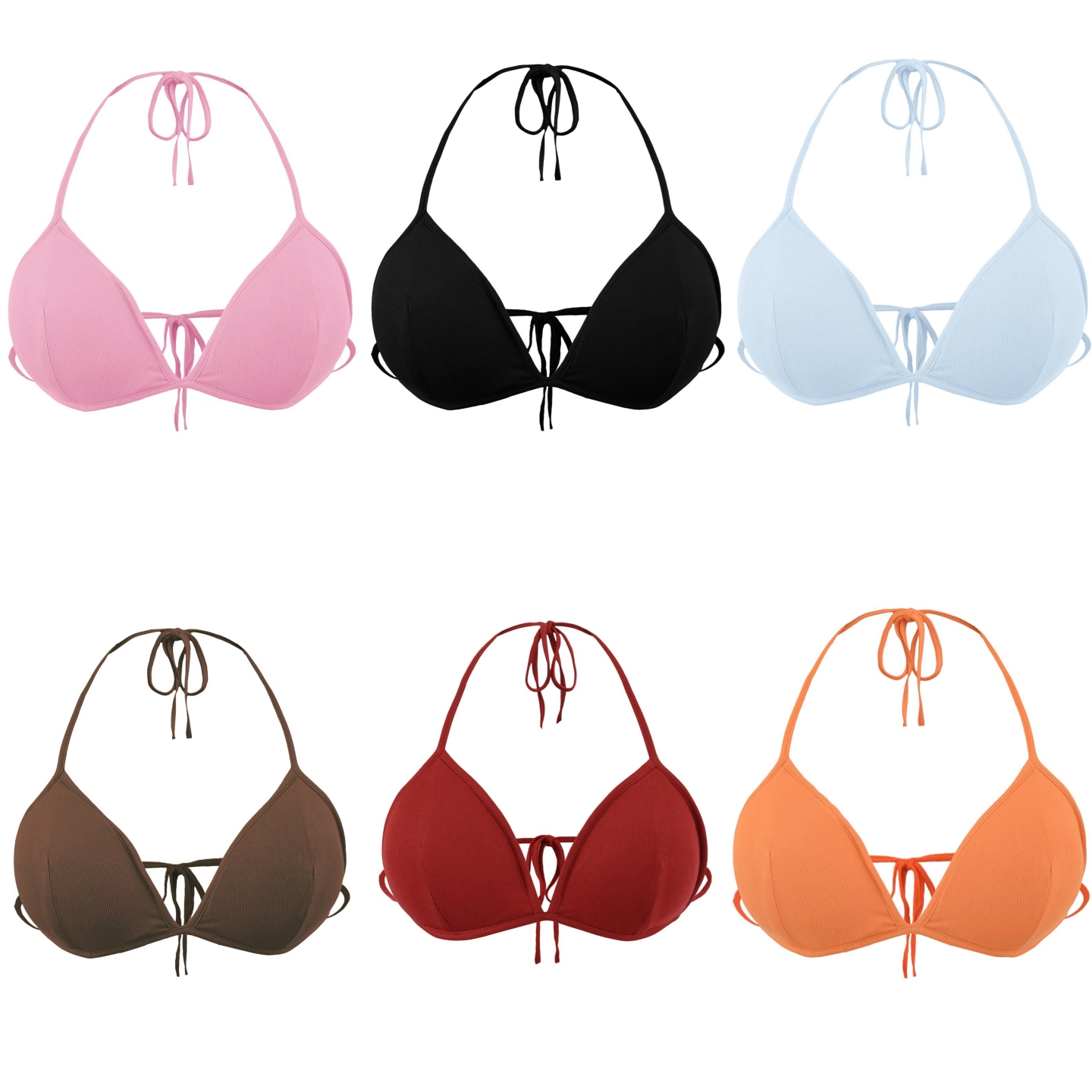 性感三点式比基尼挂脖美背文胸