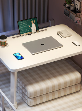 可升降床上桌子可折叠电脑桌学习桌宿舍学生床用加高懒人桌小书桌