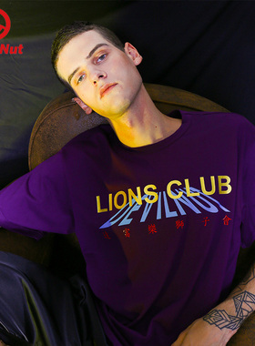 DEVIL NUT恶魔 潮牌男女同款春夏新款短袖T恤-狮子会 STY