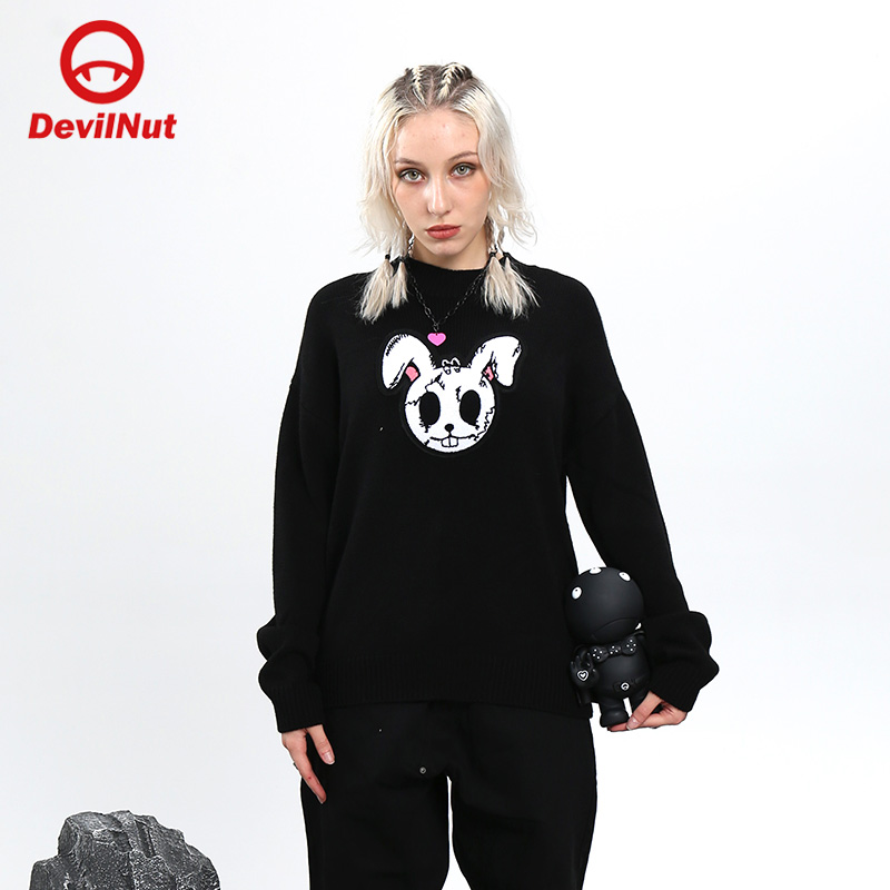 DEVILNUT恶魔秋冬季圆领毛衣