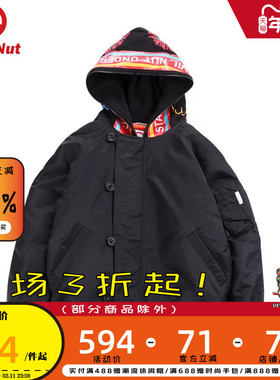 DEVIL NUT潮牌 恶魔 男女同款 字母棉服流感外套-DN经典 ASV