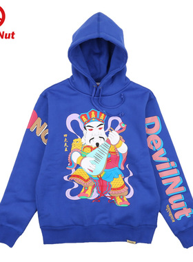 DEVIL NUT潮牌 恶魔 男女同款 休闲连帽套头卫衣-四大天王 ANT